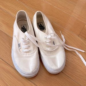 Kids White VANS size 2